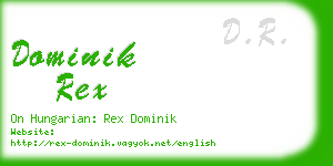dominik rex business card